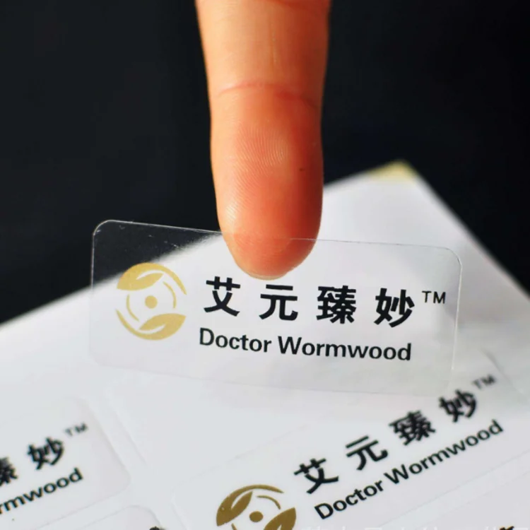 Transparent Self Adhesive Sticker Customized Water proof Label Gift Deco Wedding Favor