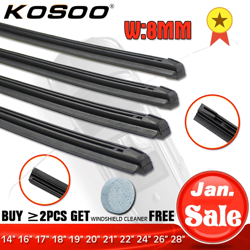 Auto Windscreen Car Wiper Blade Replacement Refill Strip Rubber bands 8MM DIY 14\ Auto Windscreen Car Wiper Blade Replacement Refill Strip Rubber bands 8MM DIY 14\