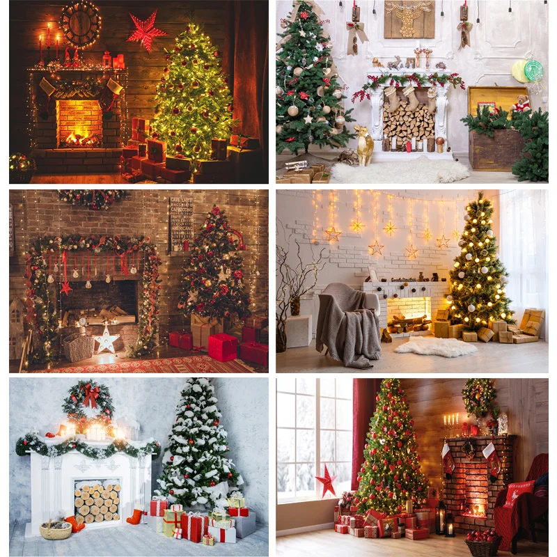 

SHENGYONGBAO Art Fabric Christmas Indoor Theme Photography Background Children Backdrops For Photo Studio Props CHM-02