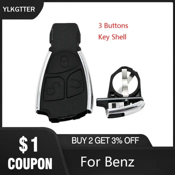 

YLKGTTER 3 Button Car Key Replacement Remote Key Shell For Mercedes Benz C B E Class W203 W211 W204 YU BN CLS CLK With ABS
