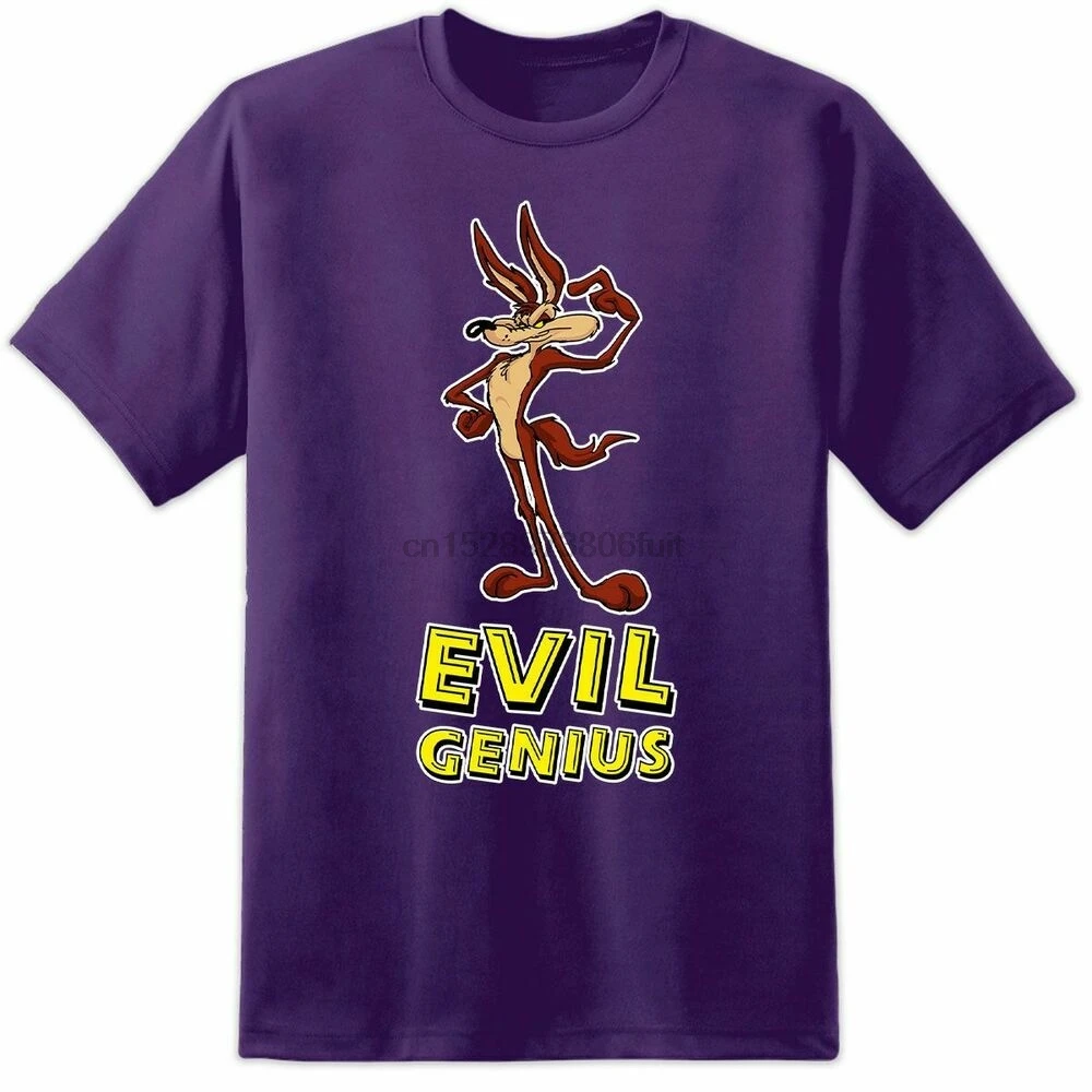 Мужская футболка Wylie Coyote Evil Genius Looney Tunes Roadrunner в стиле ретро с героями мультфильмов