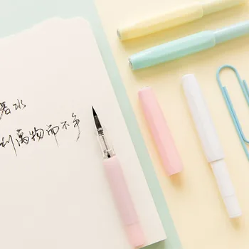 

Macaron Soft Brush Fountain Pen Ink Creative Mini Student Write Drawing Calligraphy Pen Kawaii office Stationery School Supplies