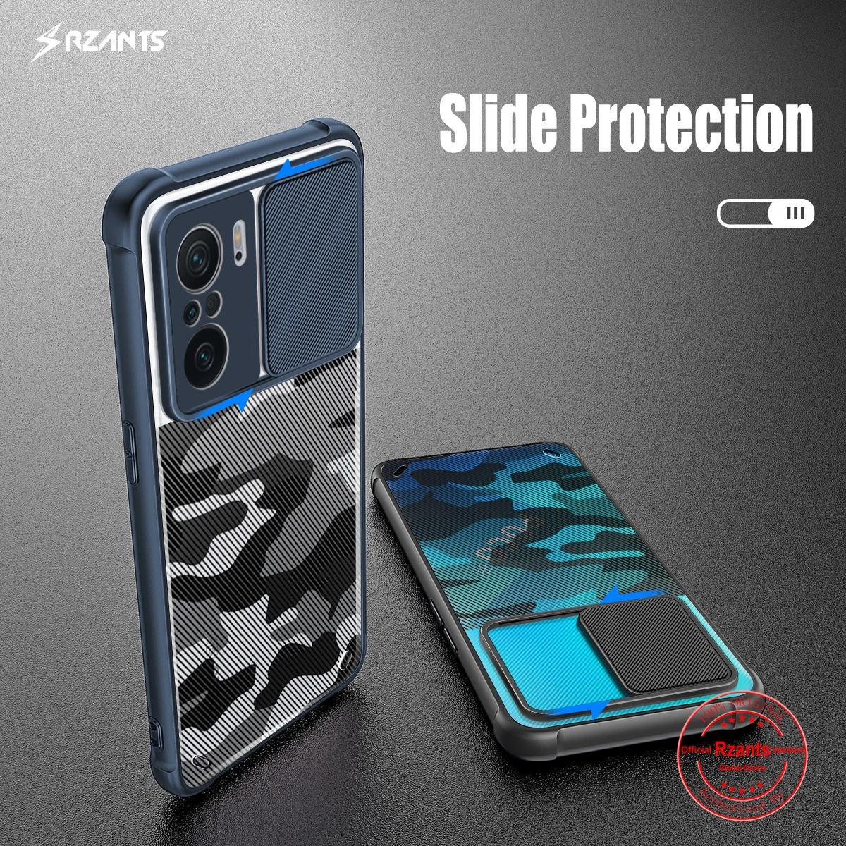 Rzants для Xiaomi POCO F3 Redmi K40 Pro MI 11i Чехол [Камуфляжный объектив] воздушная сумка тонкий