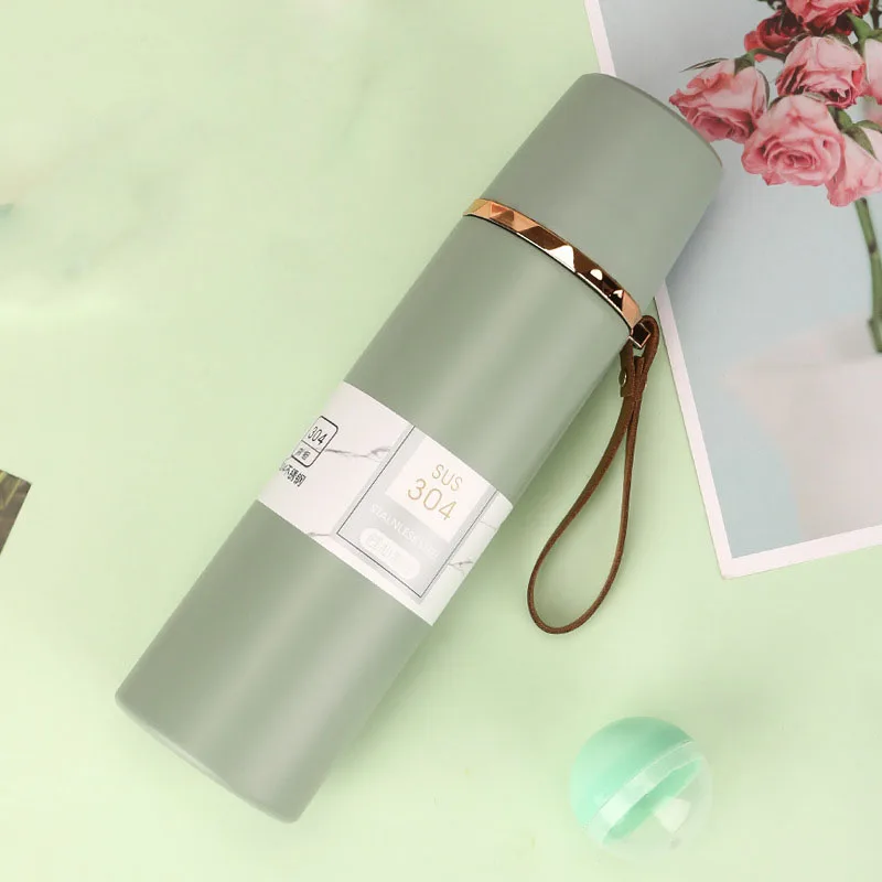 Stainless Steel 304 Thermos Mug Coffee Water Bottle Vacuum Flask Double Wall Insulated Travel Mug Cup Warm Bottle 500Ml