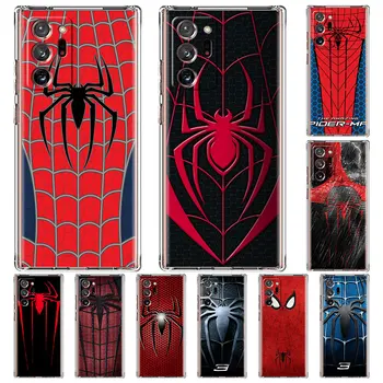 Super Hero Spider-Man Clear Phone Case For Samsung Galaxy M51 M31 M31s M30s M11 Note 20 Ultra 10 Plus 9 8 S21 S20 FE Back Cover tanie i dobre opinie MARVEL CN (pochodzenie) Fitted Case Zmywalna Odporna na odciski palców Anti-Scratch Kurzoodporny Lekkie ANTYPOŚLIZGOWY