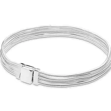 925 пробы серебряный браслет Reflexions мульти-цепочка Pan браслет& браслет подходит для женщин шарик шарм Diy Европа ювелирные изделия