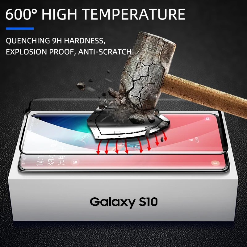 IHaitun 6D стекло для samsung Galaxy S10 S10e S9 S8 Plus S10+ полная изогнутая Защитная пленка для экрана для samsung Note 10 Plus 9 8 закаленное стекло