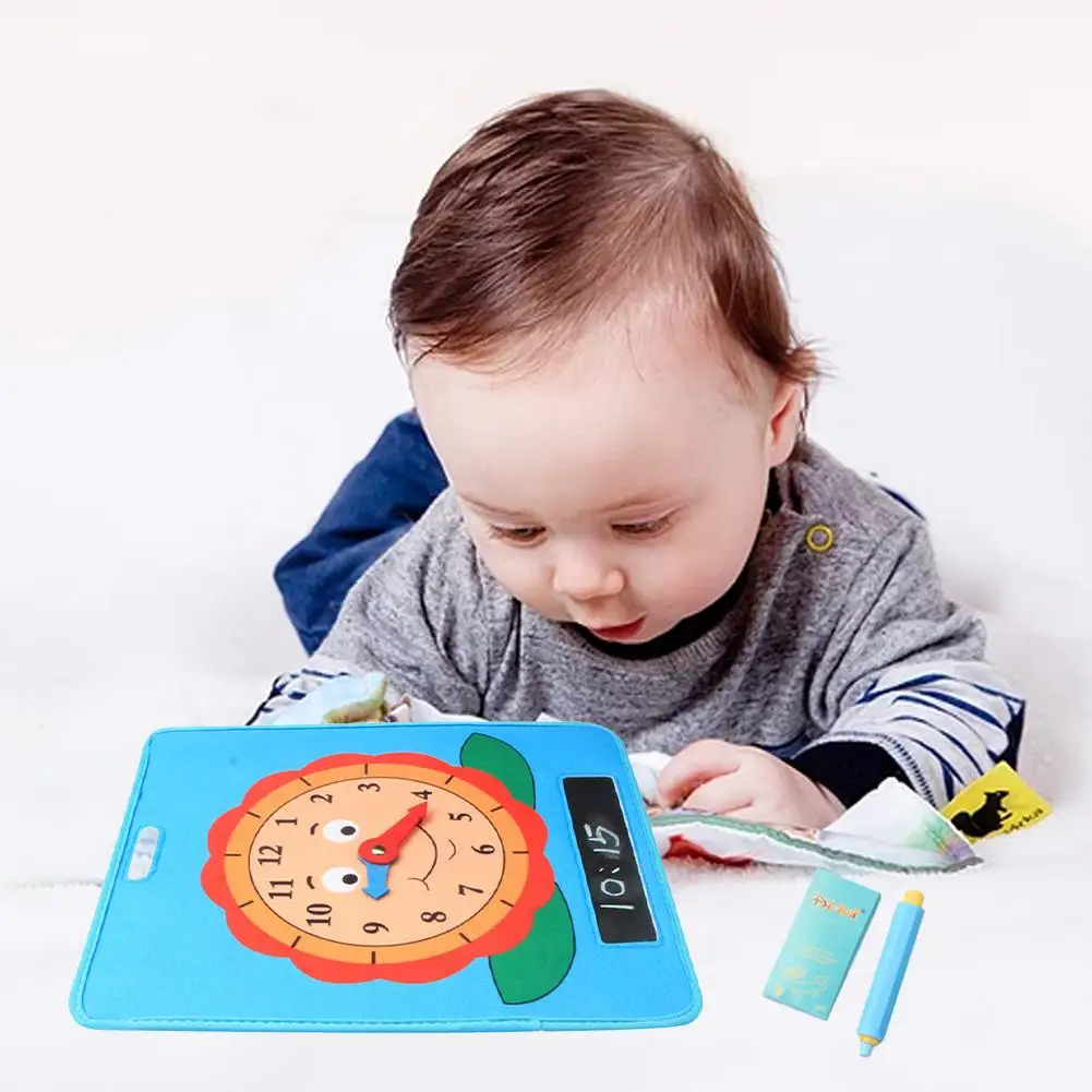  Children's Puzzle Clock Toy Time Learning Clock Early Education Teaching Aids - 4000052591179