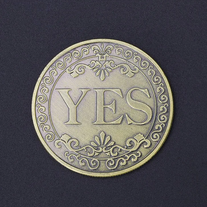 Памятный значок YES NO для принятия решений двусторонняя рельефная коллекция