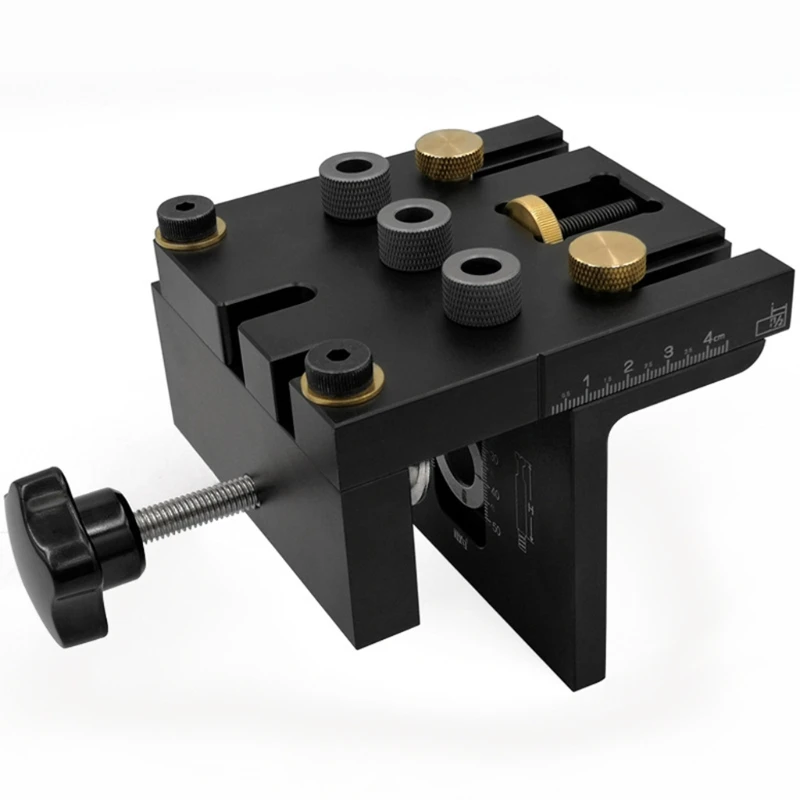 

Doweling Jig Kit 3 in 1 Practical Positioning Clip Woodworking DIY Drill Locator G6KA