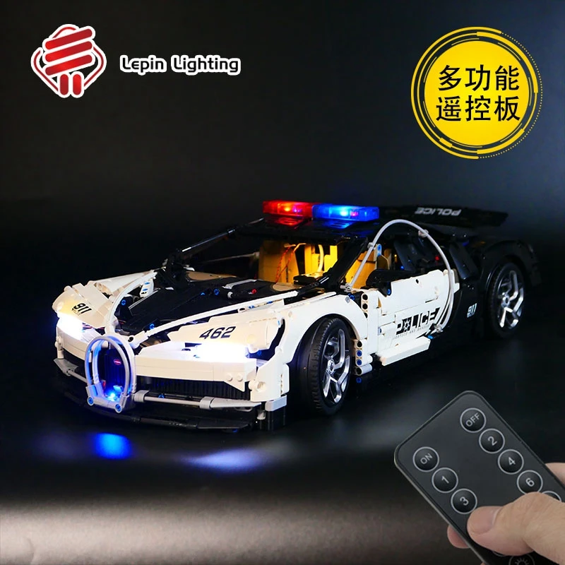 MOC USB RC Светодиодный комплект освещения для 42083 Bugattied Chironed Полицейская машина