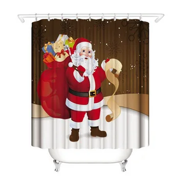 

Transfer warehouse with water washing standard Christmas day shower curtain - 1 piece