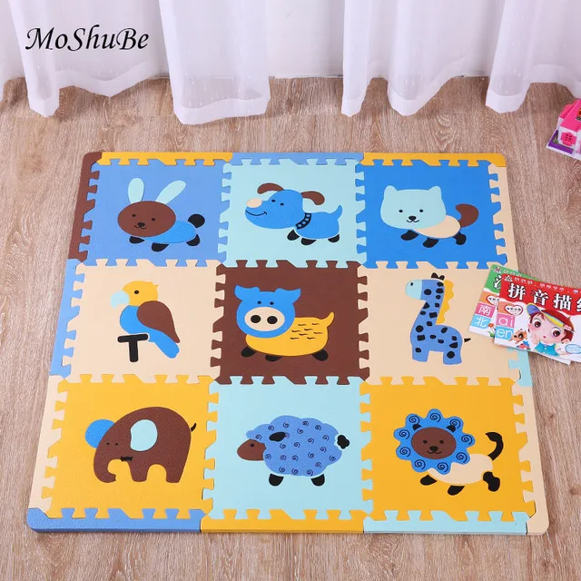 Animal Puzzle Carpet 1.3cm Thick Jigsaw Soft Foam Mat Baby Play Mat Toys for Children Crawling Carpet Stitching Climbing Toys 1