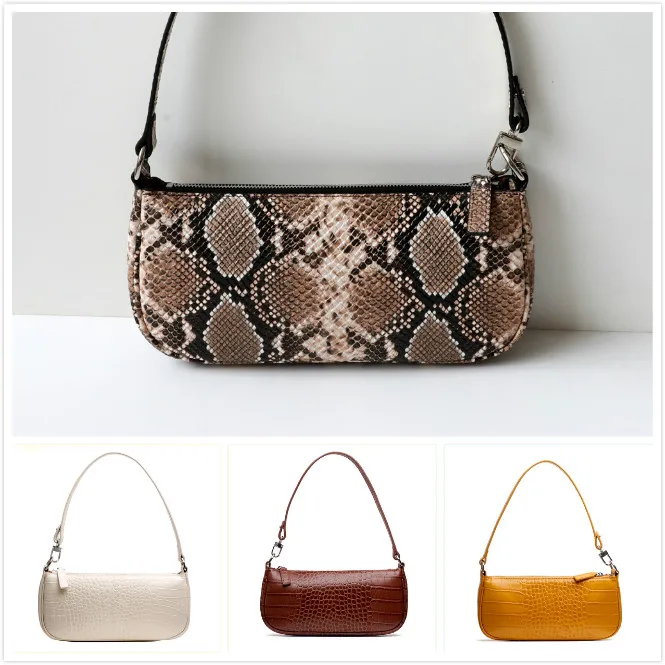 

Newest Genuine Leather Single Shoulder Bag for Women 2019serpentine Leather Vintage Handbags Female Casual Totes Shopping Bags
