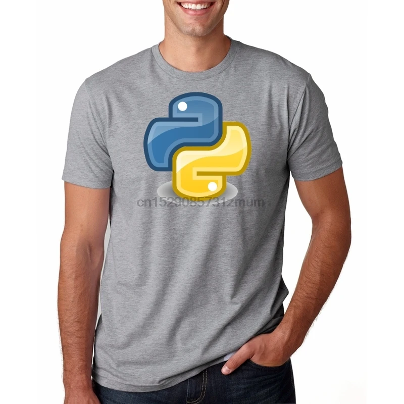 Computer Programming Language Python T-Shirt Design For Code Programmer Homme Tee Shirt Crewneck Camiseta | Мужская одежда