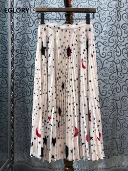 

New 2019 Autumn Winter Women's Turtleneck Maple Print Long Sleeve High Collar Thick Loose Loose Wool Blend Sweater Dress