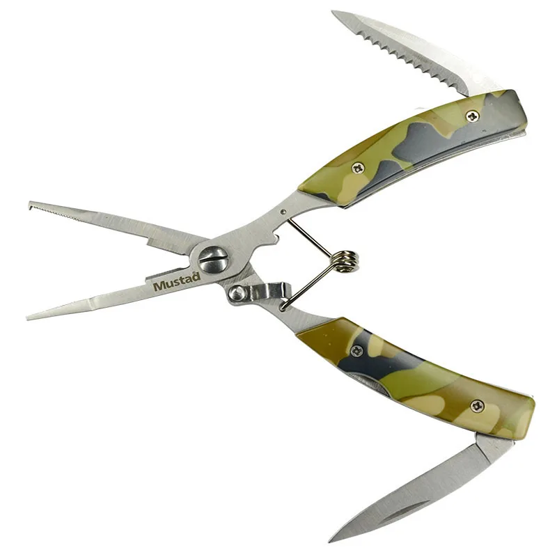 Mustad рыбалка плоскогубцы из нержавеющей стали рыболовные ножницы PE резак ультра острые приманки плоскогубцы рыболовный захват держатель снасти Pesca