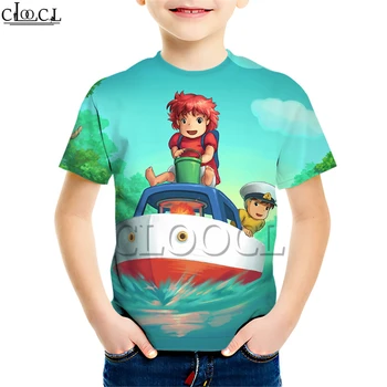 

Anime Ponyo on The Cliff Children's T-shirt Boy Girl 3D Print Cartoon Baby Costume Short Sleeve Streetwear Kids T Shirt Tops