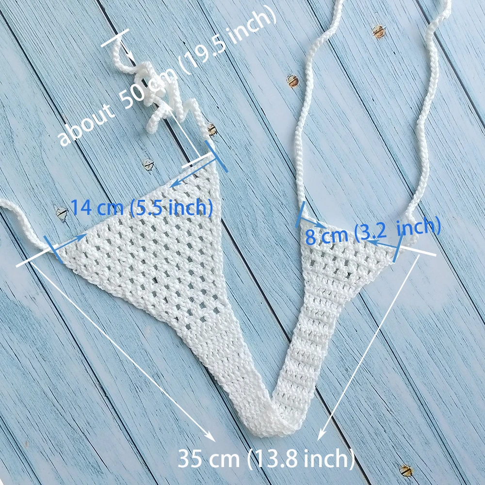 Fans Free Super Mini Micro G-strings Thongs Red Sexy Bikini Bottom Hot Women's Swimwear Crochet Brazilian Side String Tie Thong