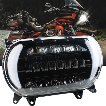 

New Dual Double Headlight 2019 For Road Glide 2015 2016 2017 2018 2019 Motorcycle Headlamp Bulbs