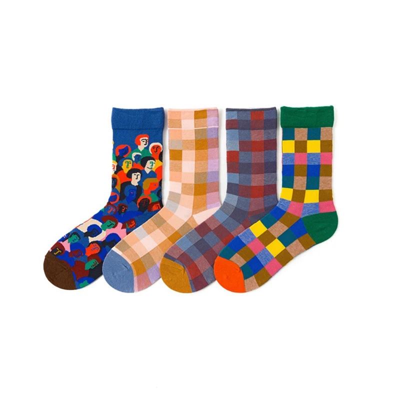 Осень-зима, модные мужские Короткие хлопковые носки средней длины, женские сетчатые короткие носки, впитывающие пот дышащие чулки