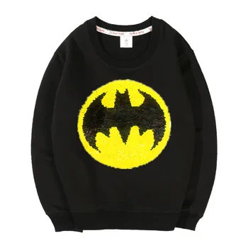 

Children's cotton long-sleeved sweater children's clothing cartoon double-sided flip sequins boys new spring and autumn shirt