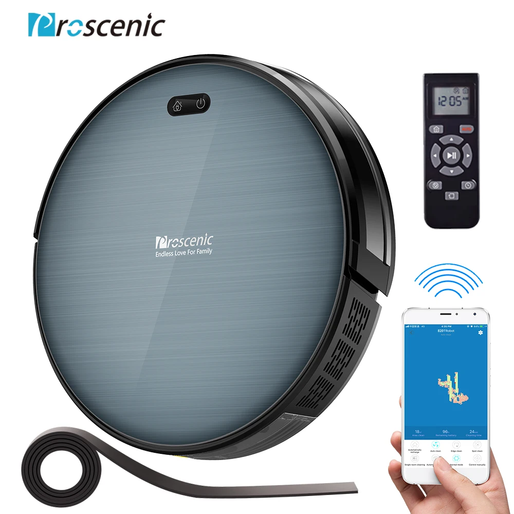 

Proscenic Robot Vacuum Cleaner 820T, Wi-Fi and Alexa Connected, 3 in 1Robotic vacuum Cleaner, Powerful 2000PA Carpet and Floor