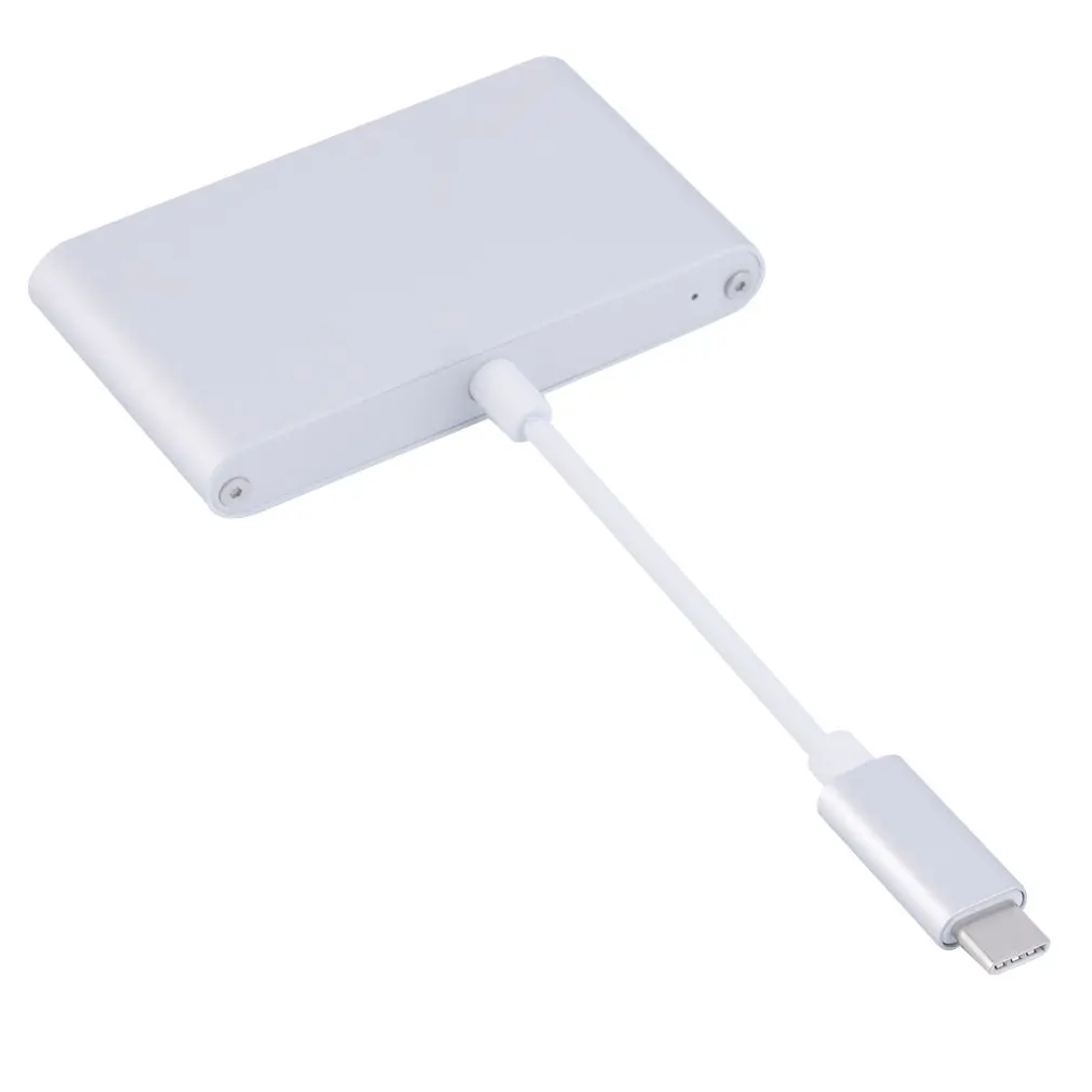Алюминиевый сплав 76*65*11 мм USB 3,0 Тип C до 3-Порты и разъёмы 4K HDMI USB-A 3,0 кабель с адаптером для Macbook планшетный ПК смартфонов