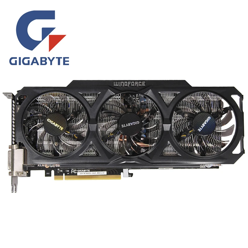 Видеокарты GIGABYTE GV-N760OC-2GD 256Bit GDDR5 GTX 760 N760 Rev.2.0 видеокарта для nVIDIA Geforce GTX760 Hdmi Dvi