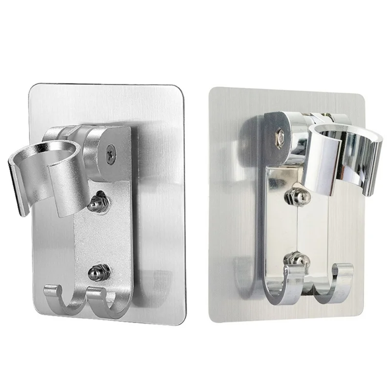 

Plastic Shower Hook up Storage Bracket Punch-free Shower Bracket With No Trace Sticker Hand-held Shower Head Bracket Adjustable