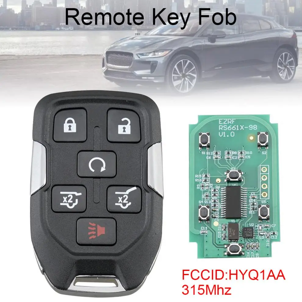 315 МГц 6 кнопок умный Автомобильный Дистанционный ключ с ID46 чипом HYQ1AA подходит для- Chevrolet Suburban Tahoe