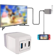 Настенный Зарядное устройство Питание с HDMI 1080P 60 Гц видео Выход для Nintendo Switch Host консоль для Galaxy S/Note 8/9/10 штепсельная вилка стандарта США