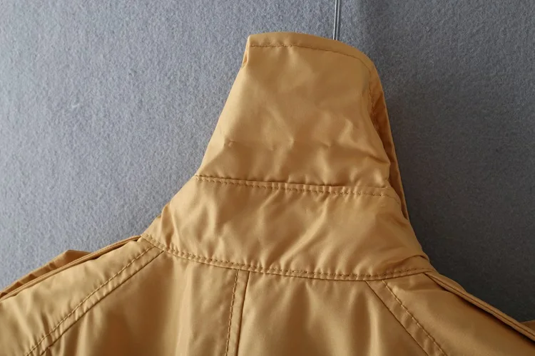 ZA114 женское платье с длинным рукавом двубортный пояс сплошной цвет заклепки погоны средней длины пальто осень