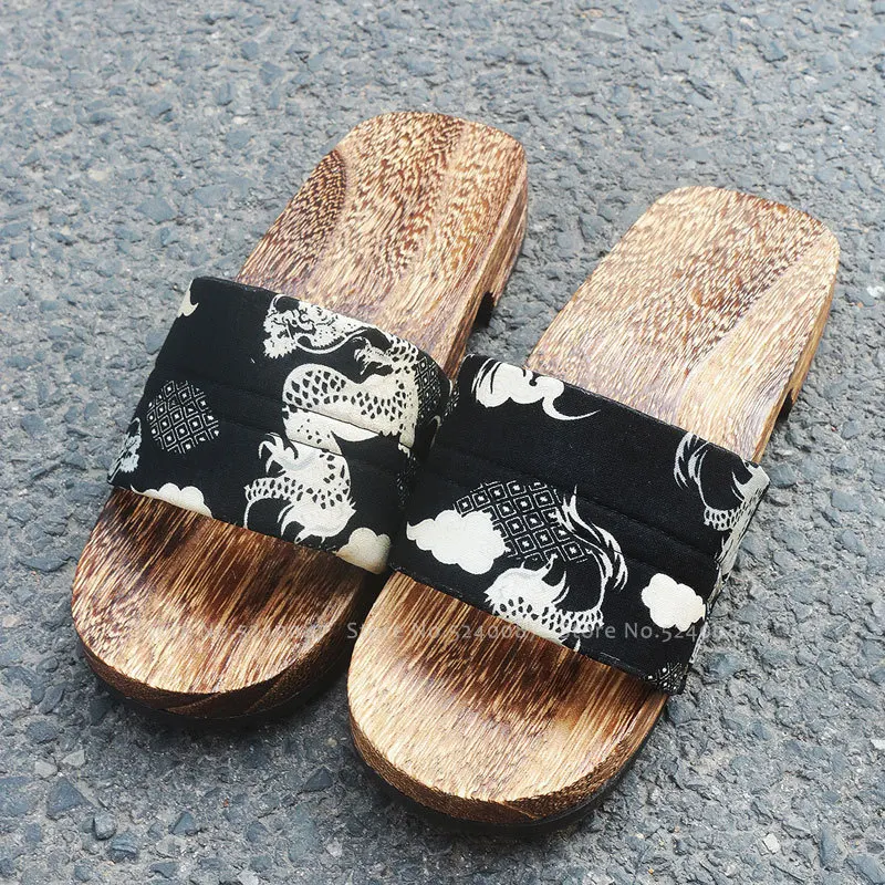Мужские кимоно Geta, сабо в японском стиле, тапочки Yukata, китайский деревянный обувь, пляжные вьетнамки Kamado Nezuko, аниме, сандалии для косплея