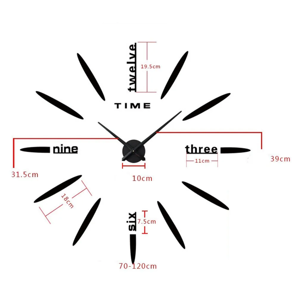 3D настенные часы с зеркальной поверхностью наклейки на стену 2 цвета доступны самоклеющиеся художественные настенные часы домашний Декор Гостиная кварцевые иглы