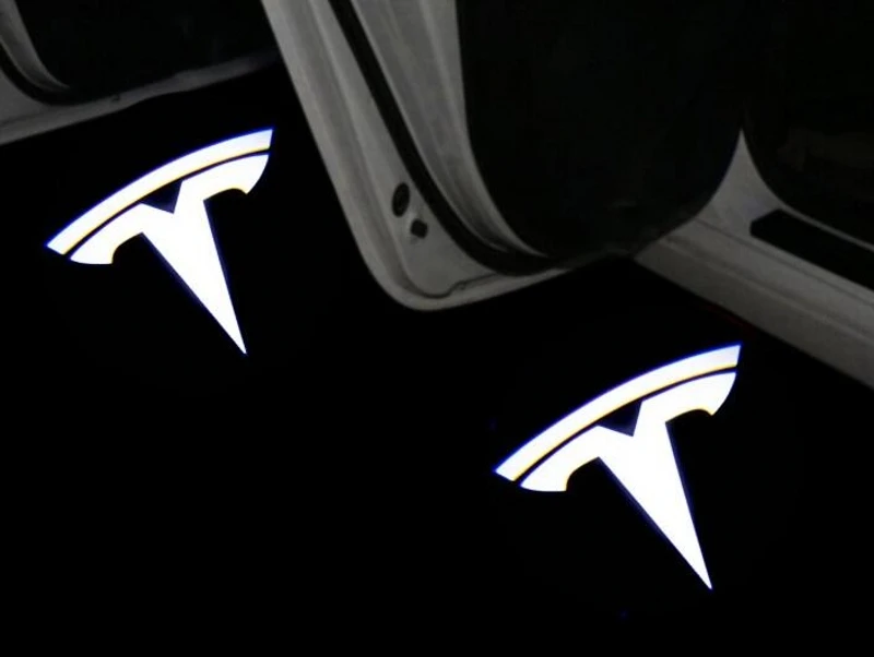 2X для Tesla модель 3 модель S модель X Y Tesla модель 3 аксессуары для автомобиля светодиодная Дверь Добро пожаловать светильник проекционный логотип лазерная подсветка для дверей