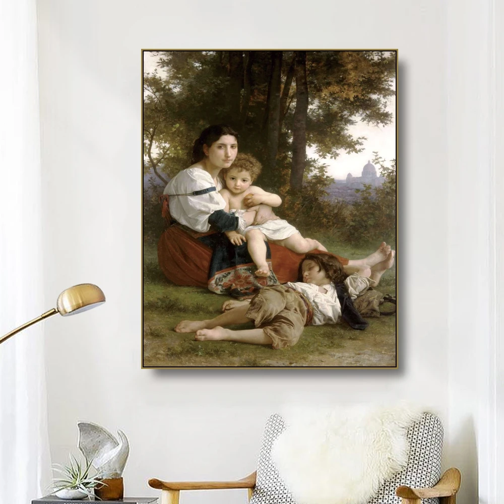 Картина маслом на холсте Mother and Children boubouguereau плакат картина Настенный декор