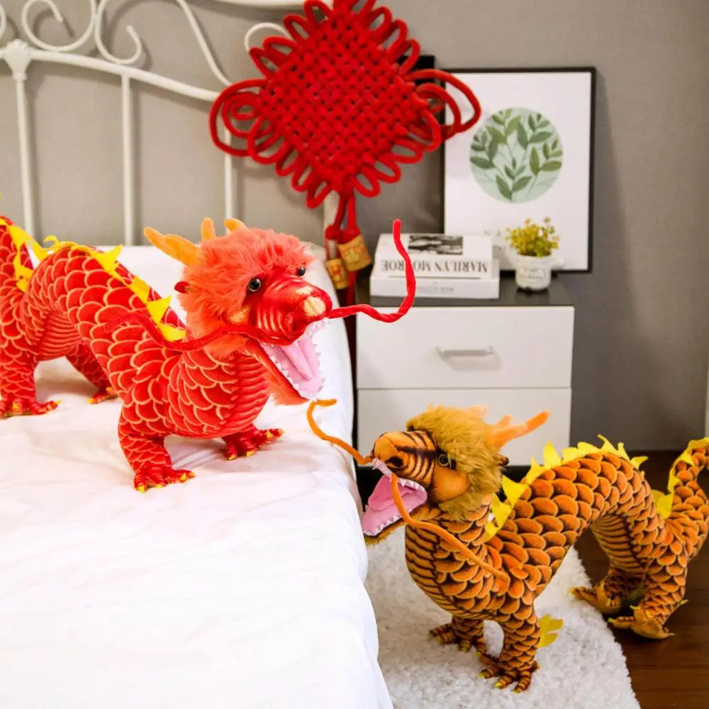 Китайский дракон плюшевая игрушка искусственный плюш мягкий креативный декор