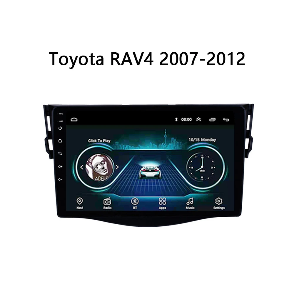 Sale Car Radio for Toyota RAV4 2007-2012 MP5 Multimedia-player HD Screen DVD Buit-in Speaker/Microphone Support WIFI FM Bluetooth Rear View Camera Steering Wheel Control HD Video Player USB Mirror Link 0