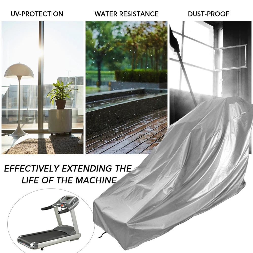 Sports Running Machine Protective Cover Oxford Cloth Waterproof Fitness Equipment Dust Protection Rowing Machine Cover Treadmill Dustproof Protective Cover 95x 24x 40 