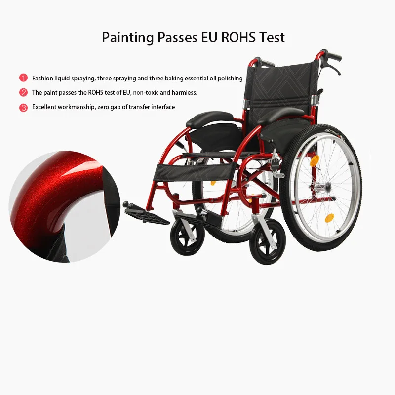 Для спорта и отдыха инвалидная коляска складной портативный ультра светильник алюминиевый сплав демпфирования тачки отключены ручные ходунки
