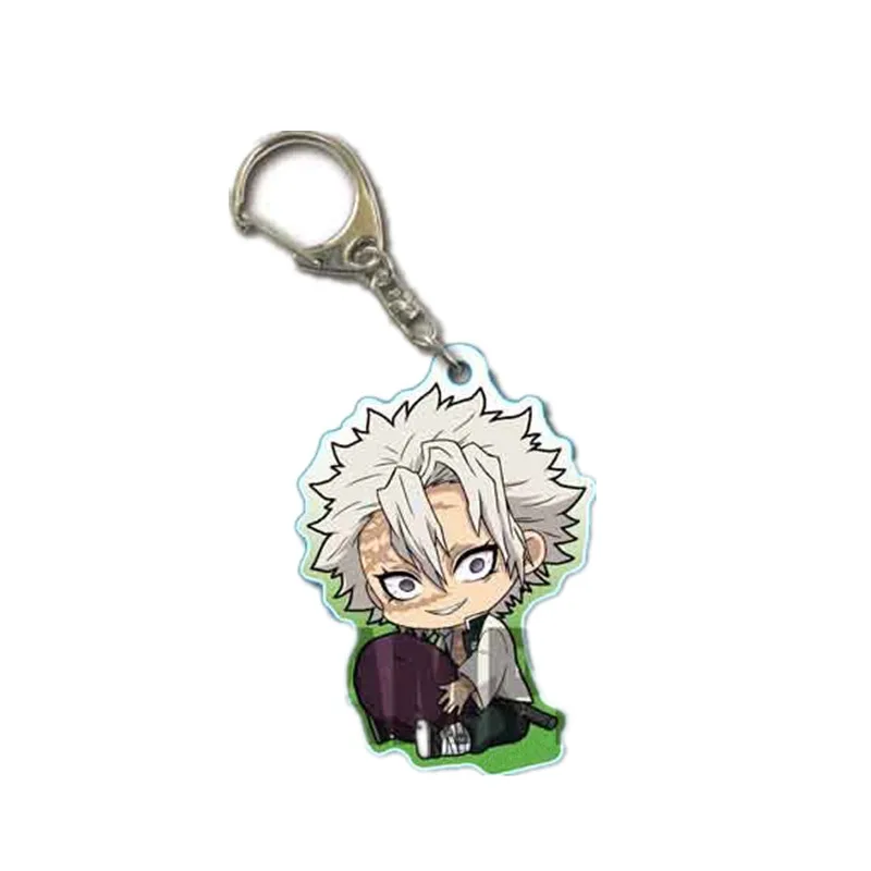Модель года: фигурка кимецу без яйбы из аниме "Demon Slayer" Kamado Tanjirou Kamado Nezuko Hashibira Inosuke, брелок с подвеской, рождественские игрушки - Цвет: Флуоресцентный зеленый