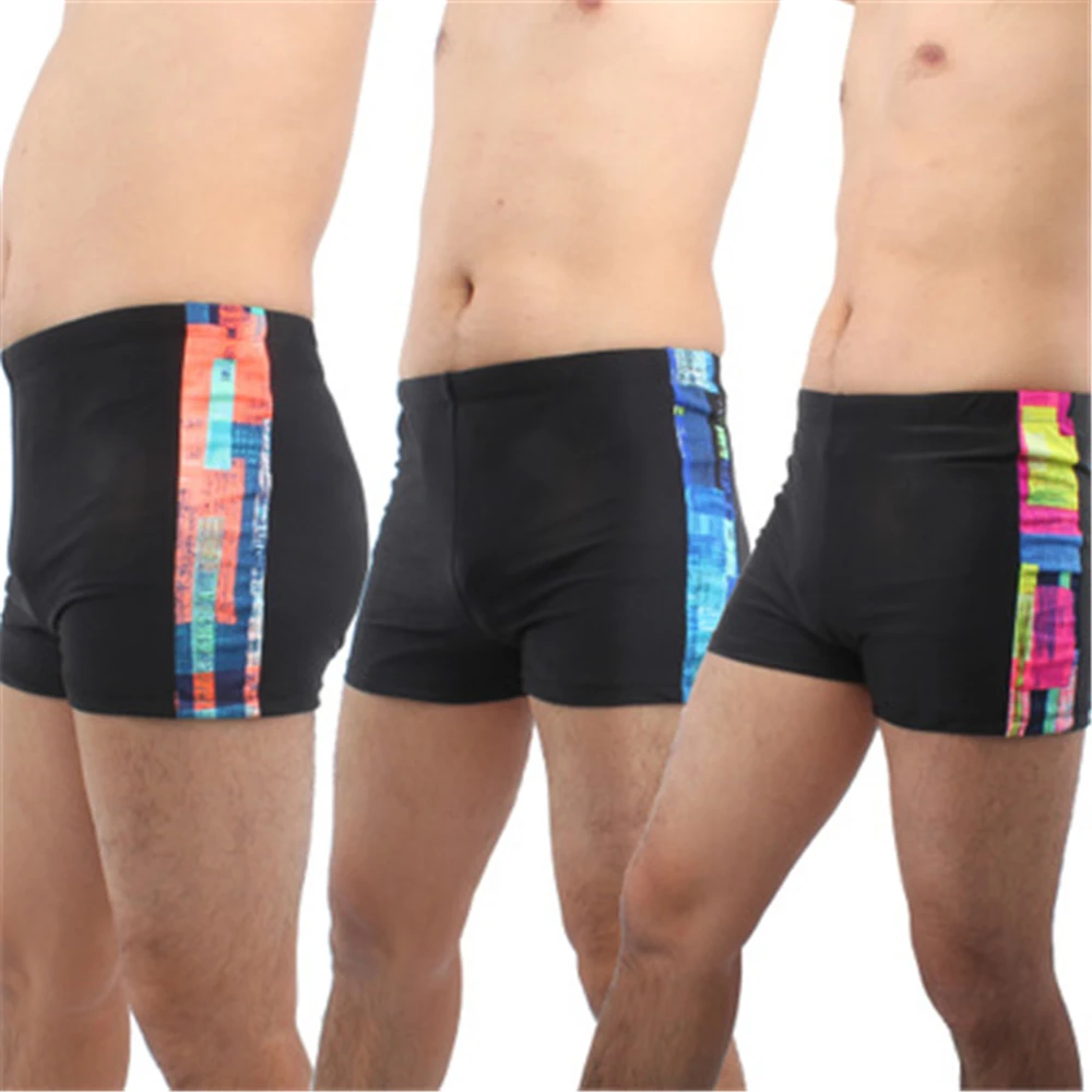

European and American fashion clash trousers flat-corner men's swimming trunks men's beach trunks MS016