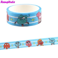 Удивительный мир Gumball мультфильм милый васи лента наклейка дорожная лента игрушка украшение автомобиля офисная маскирующая лента подарок R709