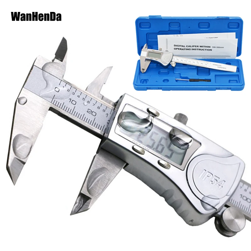 IP54 waterproof digital caliper High precision Measuring tools stainless steel micrometer calipers 0-150mm/200mm/300mm
