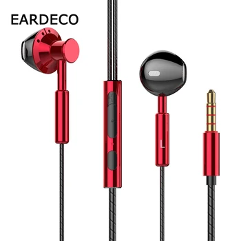 

EARDECO In-ear Mobile Headphones 3.5mm Wired Headphones Phone Earphone Earbuds Sport Metal Headset Stereo Earphones with Mic
