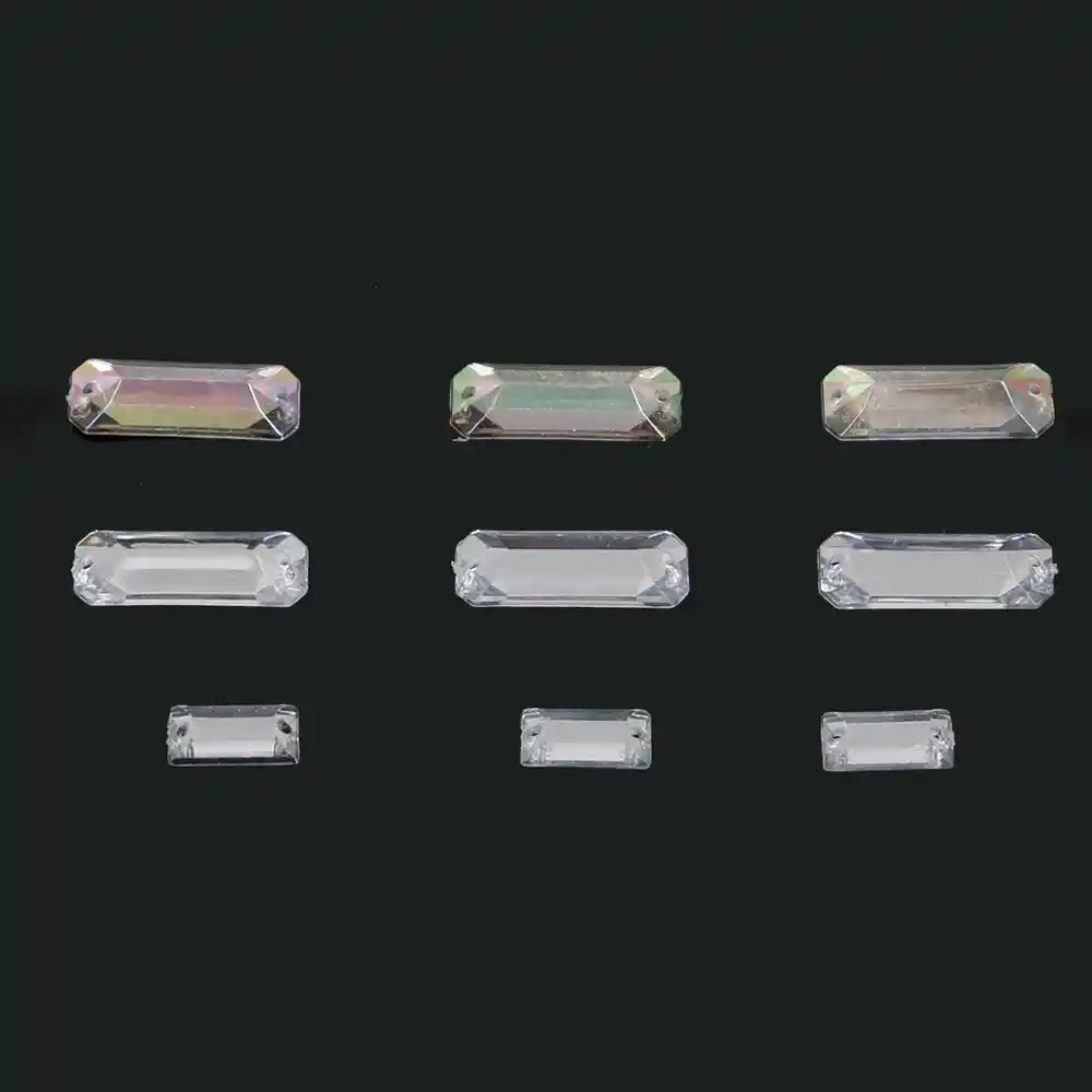 50 200 шт. 5x1 0/6x18 мм прямоугольная сетка Лицевая поверхность акриловые стразы