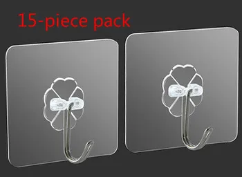 

10PCS Strong Transparent Self Adhesive Door Wall Hangers Suction Cup Sucker Wall Hooks Hanger for Kitchen Bathroom Accessories