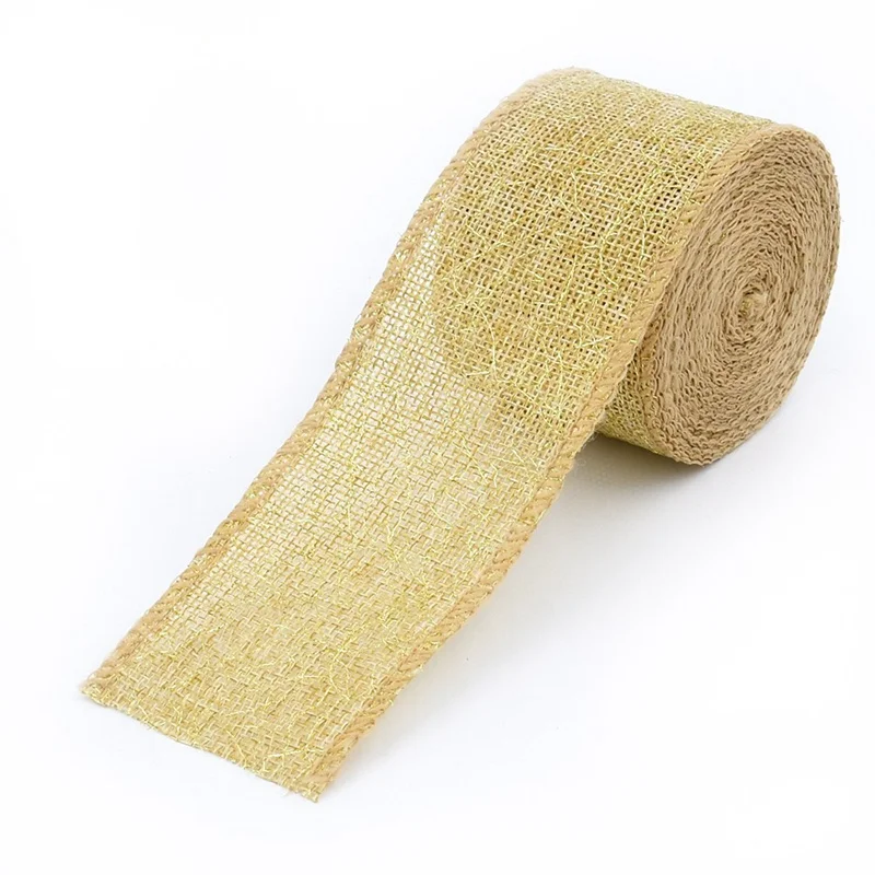 500cm*5cm Burlap Ribbon Hessian Vintage Rustic Hemp Jute Rope Christmas Halloween Party Decoration Wedding Centerpieces