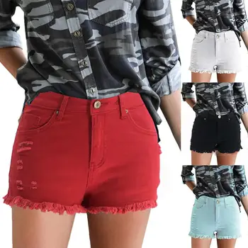 

Fashion Ripped Frayed Hole Tassel Denim Shorts Summer Women Jeans Hot Pants
